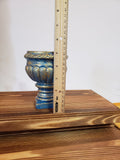 Blue and Gold Mid Century Antique Style Vase Hand Painted