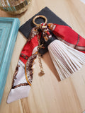 White Tassel Fashion Keychain Purse Charm