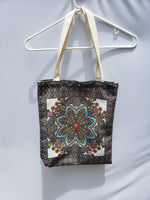 Floral Mandala Canvas Tote Bag