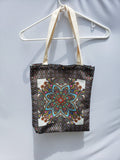 Floral Mandala Canvas Tote Bag