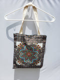 Floral Mandala Canvas Tote Bag