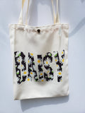 Flowers Daisy Canvas Tote Bag Travel Bag