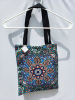 Floral Mandala Canvas Tote Bag