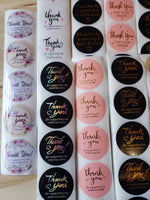 100 Thank you for supporting my small business stickers 1.5 inch