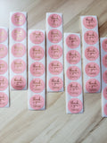 Pink 1 inch Stickers Thank You For Supporting My Small Business 500 Sticker Roll