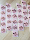 1 inch 500 Stickers Roll Pink Drop Thank You for Supporting My Small Business