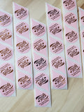 1 inch 500 Stickers Roll Pink Drop Thank You for Supporting My Small Business