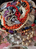 Costume Fashion Jewelry lot Necklaces,Bracetles and more PRICE IS FOR 1 POUND ONLY