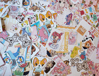 Kawaii stationary  grab bag assorted with stickers, postcards, note papers