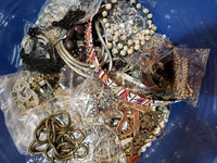 3 pounds Men's costume, retro jewelry lot. Wearable and for crafting