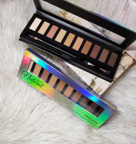 Natural 10 color eyeshadow palette from Profusion