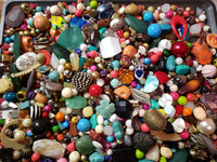 Beads lot for crafters and jewelry making. Price is for 8 oz bag