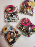 Junk jewelry grab bag for embellishing,jewelry making,crafting(100 pcs bag)