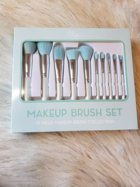 10 pieces Makeup Brush set (Blue set)