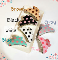 Fashion Retro Polka dot Hair Clips, Claws. 6 Styles To Choose From