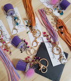 Wholesale Fashion Tassel Keychains Purse Jewelry Handmade 12 Pieces