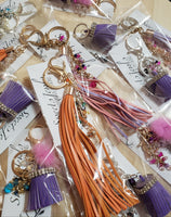 Wholesale Fashion Tassel Keychains Purse Jewelry Handmade 12 Pieces