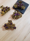 Purple Retro Style Fashion Hair Clips Hair Claws 4 Styles To Choose From