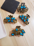 Blue Retro Style Fashion Hair Claws Hair Clips 4 Different Styles To Choose From