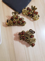 Brown Retro Style Fashion Hair Clips/Claws 3 Different Styles To Choose From