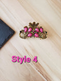 Pink Retro Style Fashion Hair Claws Hair Clips 4 Styles To Choose From