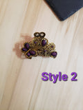 Purple Retro Style Fashion Hair Clips Hair Claws 4 Styles To Choose From