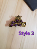 Purple Retro Style Fashion Hair Clips Hair Claws 4 Styles To Choose From