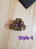 Purple Retro Style Fashion Hair Clips Hair Claws 4 Styles To Choose From