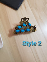 Blue Retro Style Fashion Hair Claws Hair Clips 4 Different Styles To Choose From