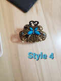 Blue Retro Style Fashion Hair Claws Hair Clips 4 Different Styles To Choose From