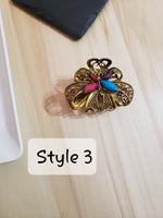 Multicolor Retro Style Fashion Hair Clip/Claws 3 Different Styles To Choose From