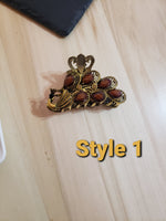 Brown Retro Style Fashion Hair Clips/Claws 3 Different Styles To Choose From