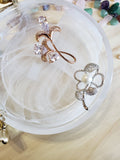 Beautiful Cubic Zirconia Flower Style Brooch 2 Styles To Choose From