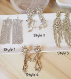 Rhinstone Boutique Wedding Statement Dangle Earrings 4 Styles To Choose From