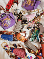 Wholesale Fashion Tassel And Mini Purse Keychains 6 Random Pieces