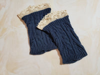 Bijorca Fashion Navy Blue Leg Warmers  Lace Top